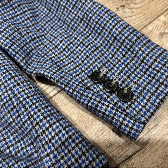 Talbots Women’s Aberdeen houndstooth wool blend career blazer jacket size 10P - Picture 2 of 11